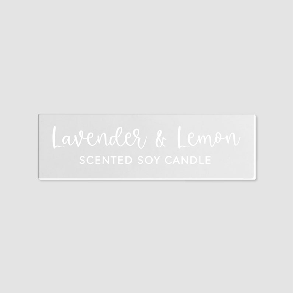 Personalised Candle Label - 50 шт. 45x15 мм персонализированные прозрачные