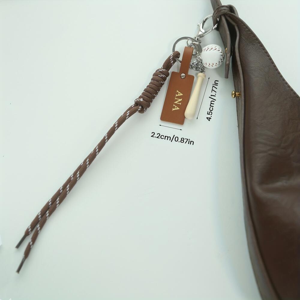 Персонализированный брелок с и – обзор и цена Monogram Keychain Leather